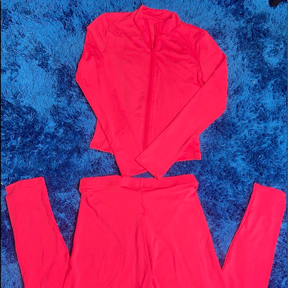 Hot pink tracksuit
